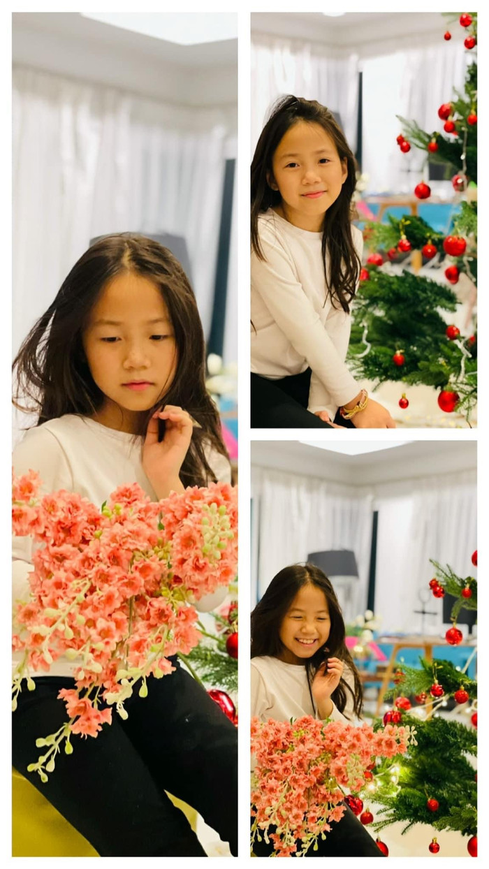 Cô bé thừa hưởng sự thông minh và vẻ đẹp của mẹ.