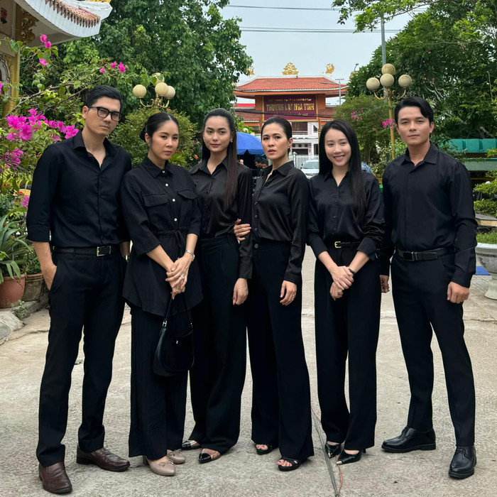 Lê Phương đang quay phim ở Vĩnh Long.