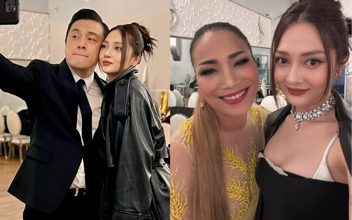 Bảo Anh được tiền bối trong nghề yêu mến, vui vẻ tương tác mỗi khi đi diễn. Ảnh: FBNV