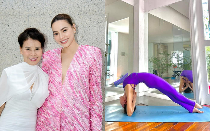 Mẹ ruột Hồ Ngọc Hà làm tư thế chổng ngược đầu ở tuổi 67 Ảnh 2