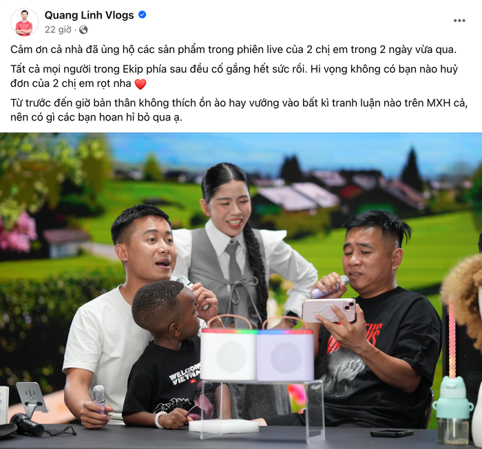 Quang Linh Vlogs lên tiếng