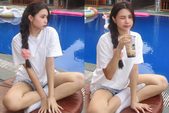 Bé Hạt Dẻ sở hữu đôi mắt to tròn, đường nét hài hoà cùng gu thời trang ấn tượng.