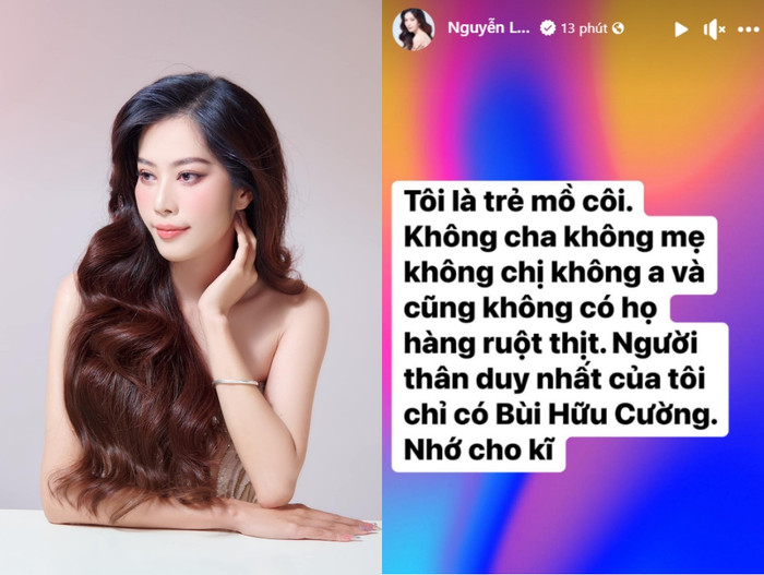 Nam Em chia sẻ chỉ có bạn trai Bùi Hữu Cường là người thân duy nhất. Ảnh chụp màn hình