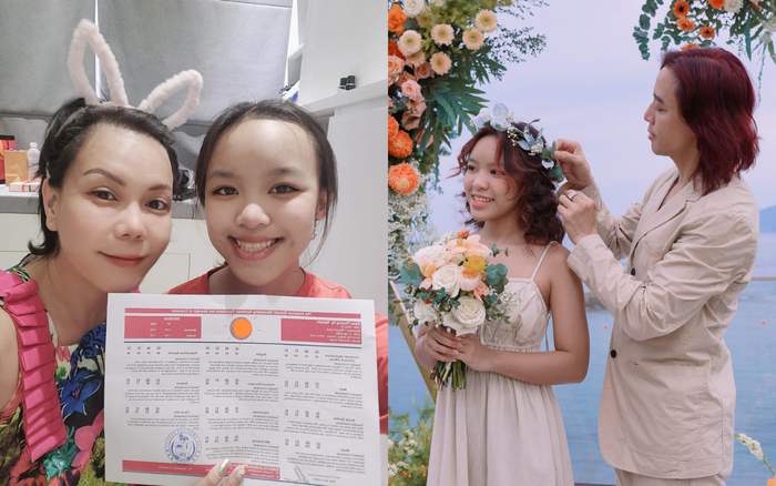 Con gái Việt Hương có thành tích học tập tốt.