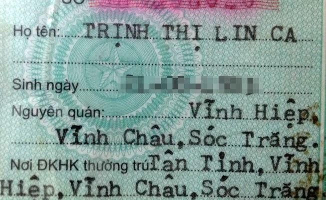 Chừng minh thư của Lin Ca