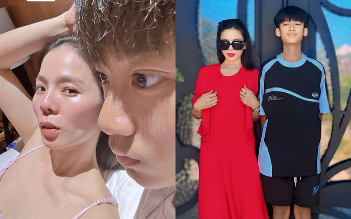 Lệ Quyên luôn tự hào về nhóc tỳ Kỳ Anh. Ảnh: FBNV