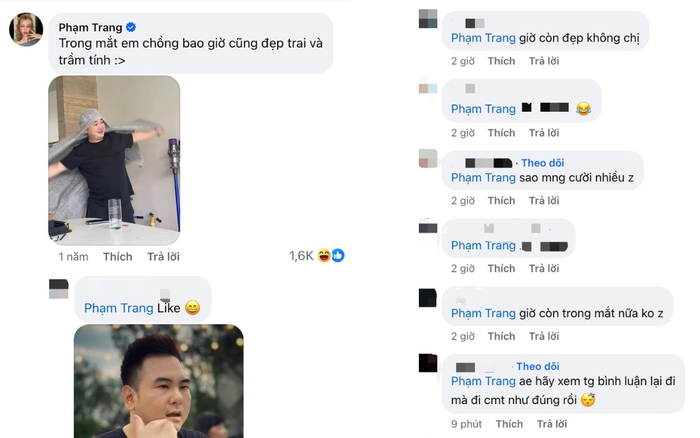 Xoài Non nhận phải những câu hỏi khiếm nhã liên quan đến chồng cũ chỉ vì lời khen trong quá khứ. Ảnh: Chụp màn hình