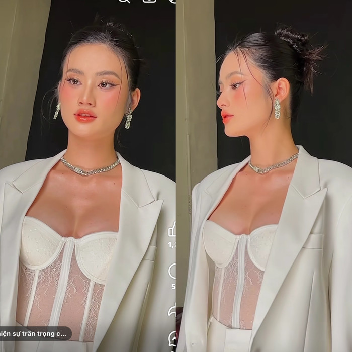 Vòng 1 của Ý Nhi thay đổi đến bất ngờ sau khi cô nàng trở về nước được hơn 1 tháng. Vào thời điểm cô thi Miss World Vietnam 2023, 'tuyết lê' của người đẹp quê Bình Định có phần khiêm tốn hơn hiện tại. 