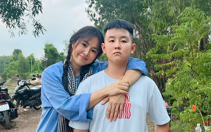 Con trai Lê Phương 12 tuổi đã sở hữu chiều cao và ngoại hình nổi bật.