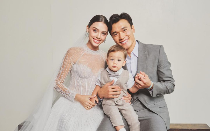 Vợ chồng Bùi Tiến Dũng thực hiện bộ ảnh mừng hai năm ngày cưới. Ảnh: Instagram dianka