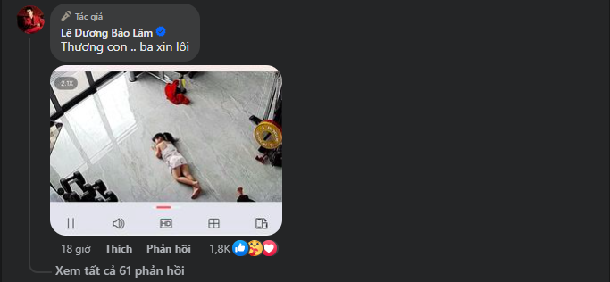 Lê Dương Bảo Lâm xin lỗi con gái Ảnh 2