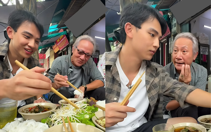 Khoảnh khắc chồng và con trai màn ảnh của Thanh Hương hội ngộ gây thích thú.