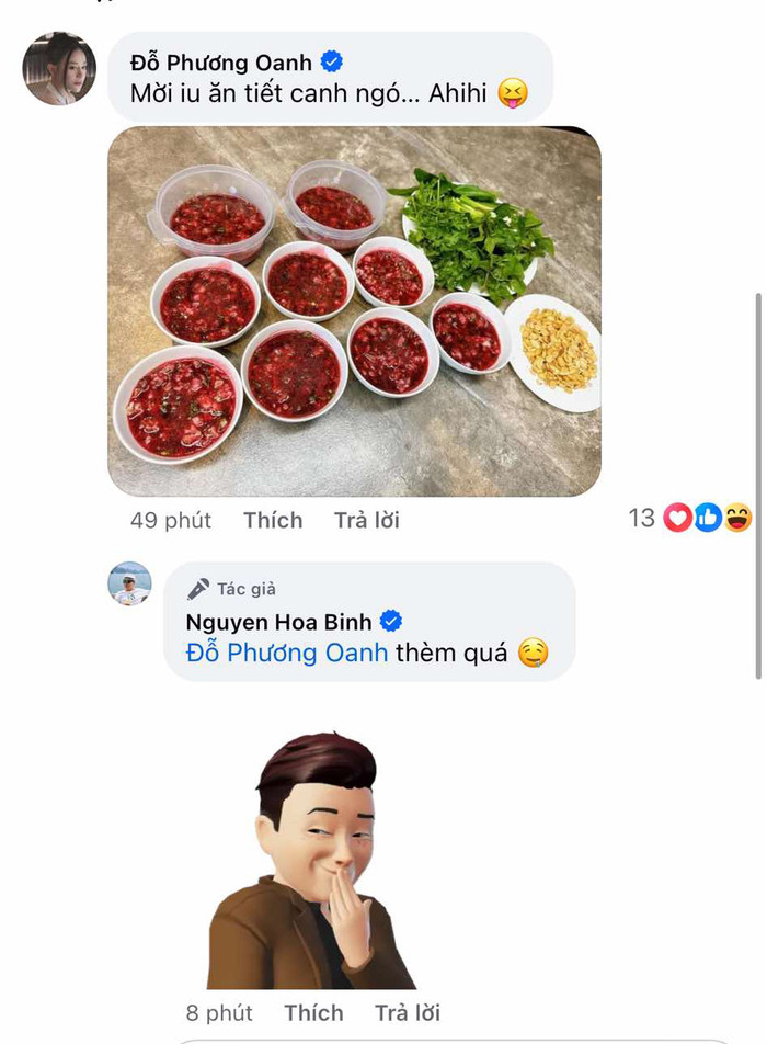 Màn tương tác đầy mùi ngọt ngào của Phương Oanh và Shark Bình.