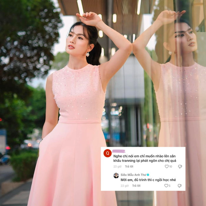 Anh Thư đáp trả 'xanh rờn' khi bị một khán giả mỉa mai về phát ngôn.