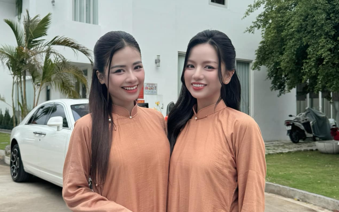 Hạ Anh (bên phải) làm phù dâu tại đám cưới của Midu.