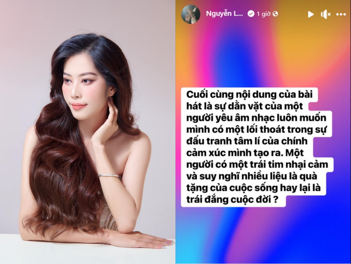 Nam Em có chia sẻ sâu sắc về nội dung bài hát mới. Ảnh chụp màn hình