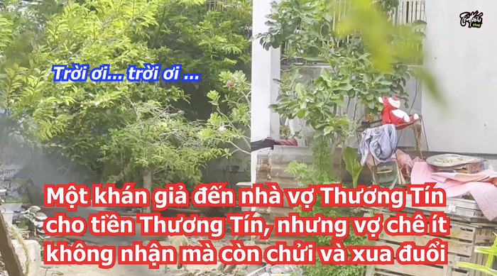 Video vợ trẻ của Thương Tín lên tiếng chửi bới, xua đuổi mạnh thường quân.