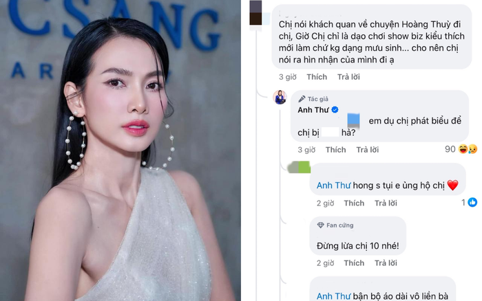 Anh Thư từ chối mong muốn của khán giả về việc nếu suy nghĩ ồn ào liên quan đến Hoàng Thuỳ. Ảnh: FBNV