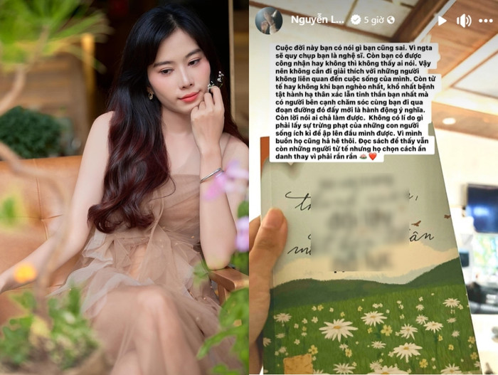 Nam Em chia sẻ về triết lý sống gây chú ý. Ảnh chụp màn hình.