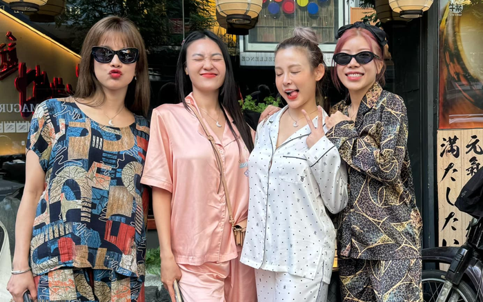 Ninh Dương Lan Ngọc mặc đồ bộ, vui vẻ đi chơi cùng hội chị em LUNAS. Ảnh: FBNV