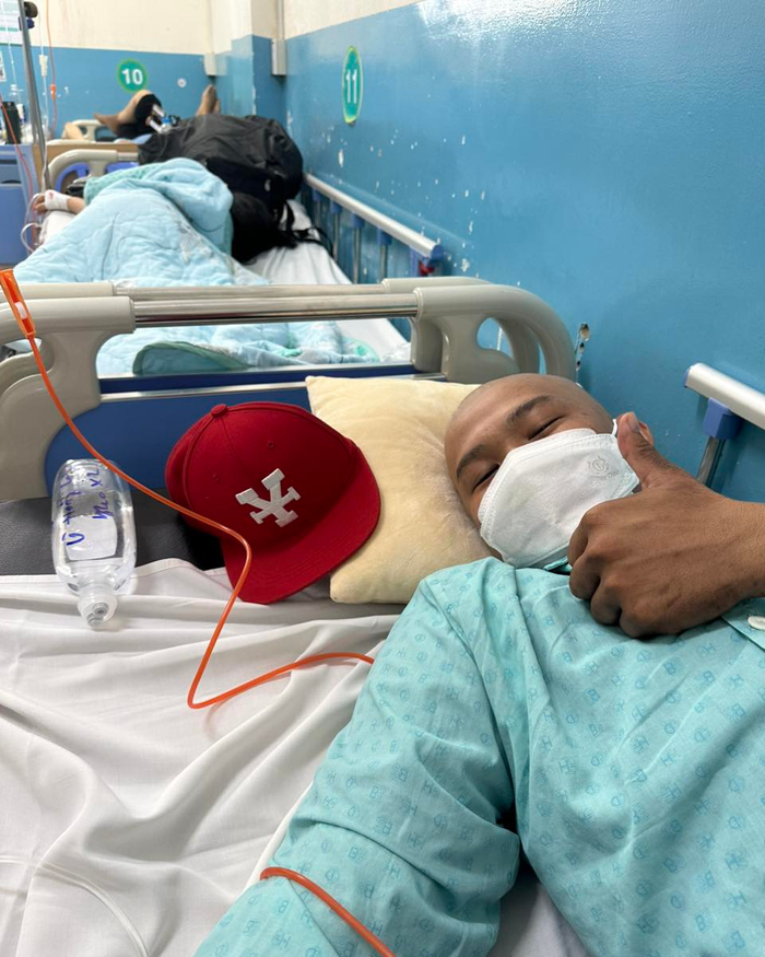 Long Nón Lá thời điểm nhập viện điều trị hồi tháng 4.