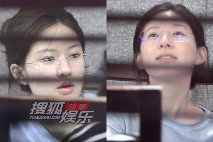 Triệu Lộ Tư để mặt mộc đi ăn cùng mọi người. 