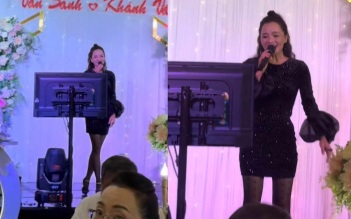 Nữ diễn viên nổi tiếng màn ảnh Việt đi hát đám cưới, nhan sắc khán giả không nhận ra Ảnh 2