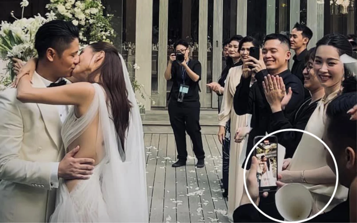 Trong loạt tấm hình siêu mẫu Minh Tú đi ăn cưới Cao Thiên Trang vào tháng 4 năm nay, Đặng Thu Thảo đã lộ vòng hai lớn bất thường. Ảnh: FBNV