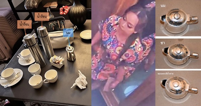 Cảnh sát đã tìm thấy dư lượng xyanua trong 6 tách trà đã qua sử dụng nằm trong phòng khách sạn