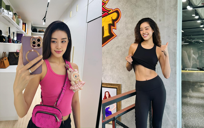 Giữa tin đồn mang thai, Hoa hậu Khánh Vân mềm mỏng nói: 'Thôi mà đừng đồn em nữa, em chịu đi tập rồi'. Ảnh: FBNV