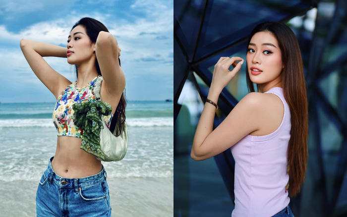 Hoa hậu Khánh Vân tự tin khoe dáng ở mọi góc chụp. Ảnh: FBNV