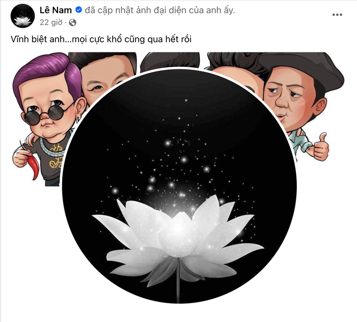 Bài đăng thông báo tin tang sự của diễn viên hài Lê Nam.