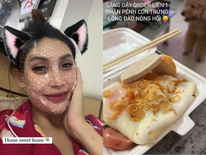 Võ Hoàng Yến khoe khoảnh khắc tại nhà ở Việt Nam. Ảnh chụp màn hình