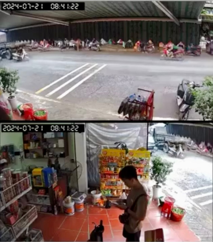 Camera ghi lại quá trình diễn biến của vụ việc.