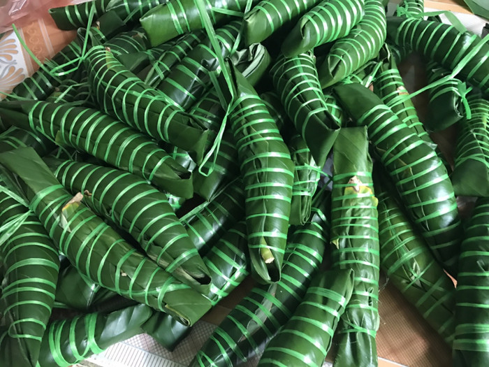Bánh tể được làm khá công phu với nhiều công đoạn khác nhau