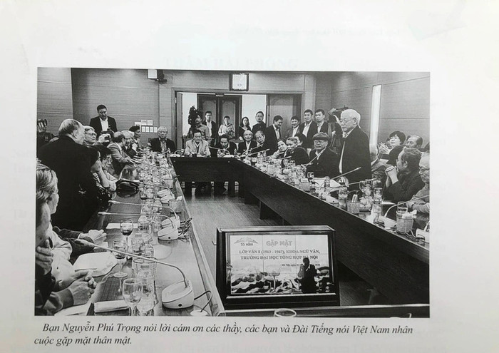 Tổng bí thư Nguyễn Phú Trọng phát biểu trong cuộc gặp thân mật của lớp năm 2018 - Ảnh: NVCC