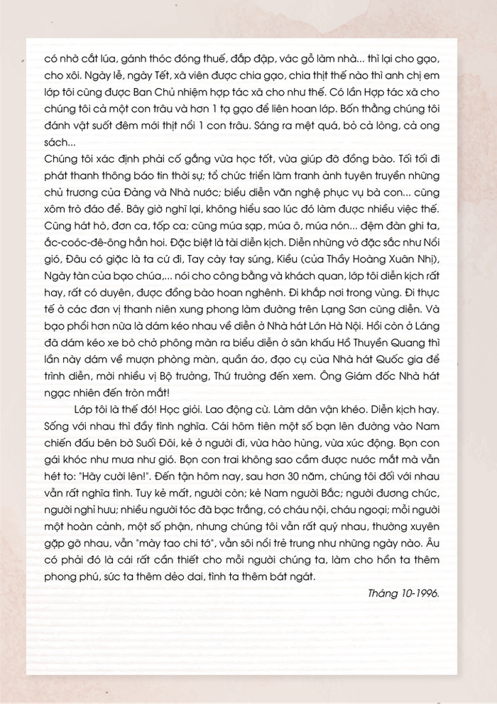 Bài viết 'Lớp tôi - Có gì đặc biệt?' của Tổng bí thư Nguyễn Phú Trọng - Ảnh: PHẠM TUẤN