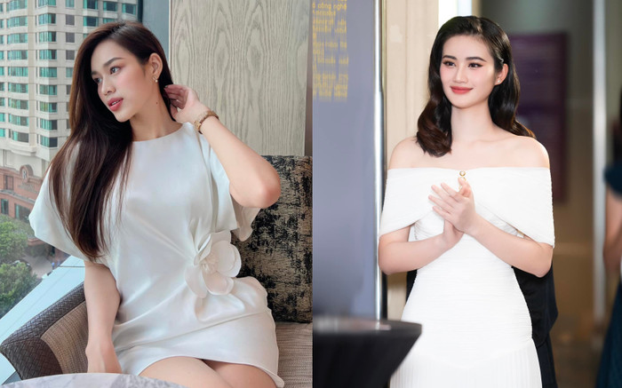 Khác biệt khi Đỗ Thị Hà và Ý Nhi cùng diện váy trắng Ảnh 2