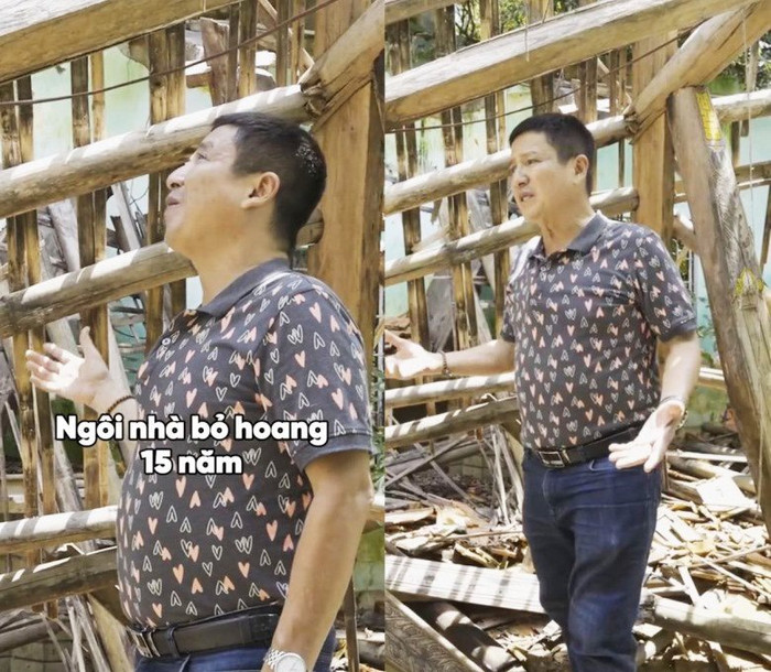 Ngôi nhà cũ của NSƯT Chí Trung nay xuống cấp nặng nề.