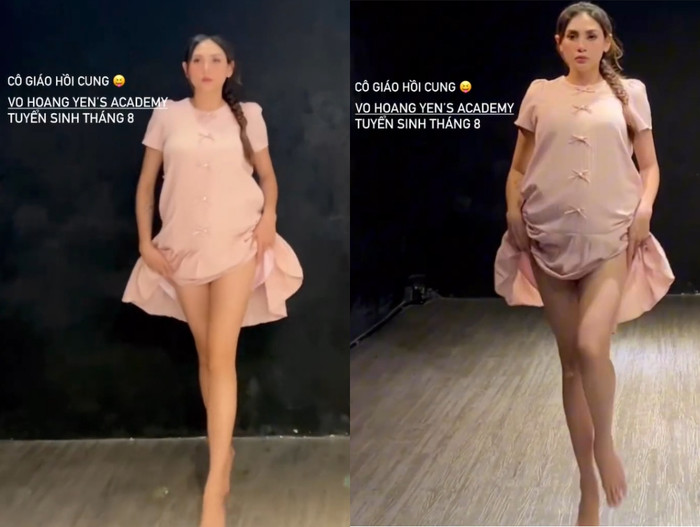 Võ Hoàng Yến vẫn catwalk sập sàn dù nhiều tháng rời xa sàn diễn. Ảnh chụp màn hình