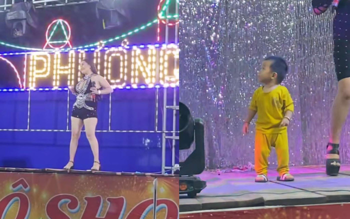 Nữ ca sĩ từng nổi tiếng khắp miền Tây một thời, nay dẫn con nhỏ đi hát hội chợ kiếm tiền Ảnh 2