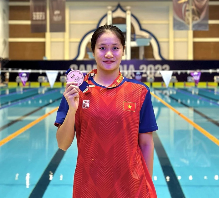 VĐV Võ Thị Mỹ Tiên tham gia Olympic 2024 với suất đặc cách. Ảnh Báo Thanh Niên