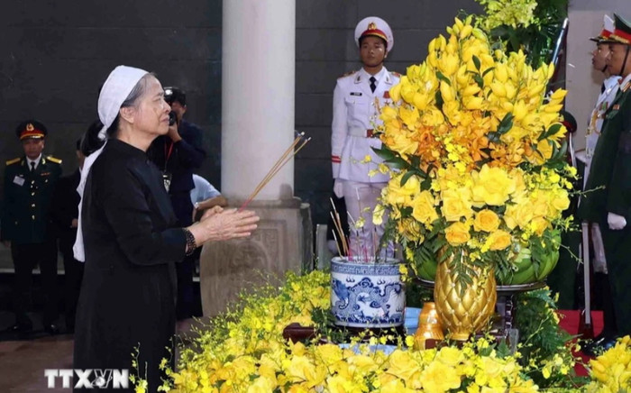 Hình ảnh gia đình Tổng Bí thư Nguyễn Phú Trọng tại Lễ viếng Ảnh 2