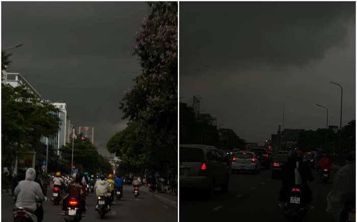 Bầu trời Hà Nội đen kịt, cảnh báo mưa dông lớn chiều nay Ảnh 2