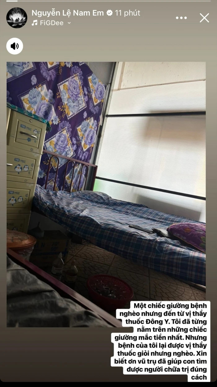 Nam Em kể về hành trình điều trị bệnh. Ảnh chụp màn hình