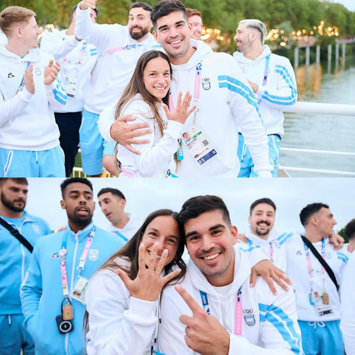 Màn cầu hôn lãng mạn tại kỳ Olympic 2024.