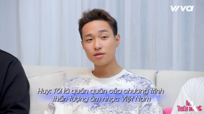 Hà An Huy thoải mái chia sẻ về thành tựu của bản thân tại tập 3 Đảo Thiên Đường. Ảnh: Chụp màn hình