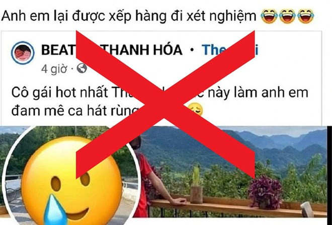 Nội dung không đúng sự thật trên mạng xã hội. Ảnh: CABT