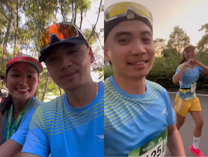 Bạn trai tiết lộ H'Hen Niê chính là động lực giúp anh có đam mê với chạy bộ. Ảnh chụp màn hình