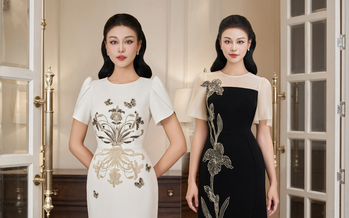 Diễn viên Quỳnh Châu 'Người một nhà' hóa nàng thơ khi diện váy dạ hội đính kết kiêu sa Ảnh 2